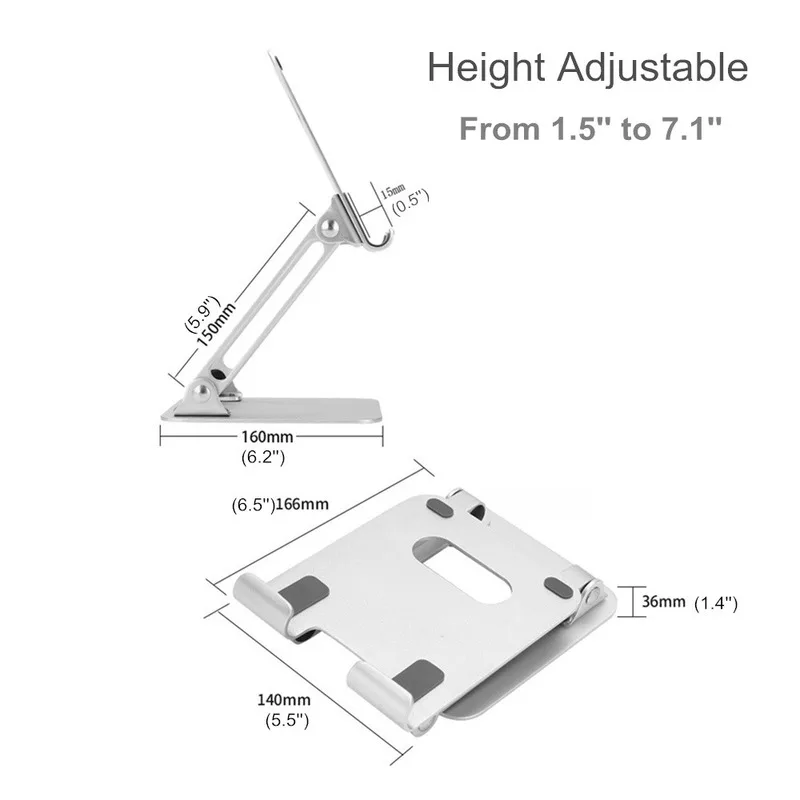 Настольный держатель для планшета из алюминиевого сплава регулируемый