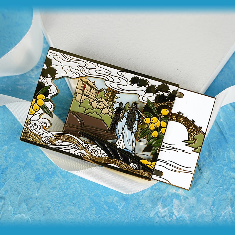 

Значок-медаль Grandmaster of Demonic культивация Wei Wuxian Lan Wangji, брошь на булавке, игрушка, украшение для одежды, аниме, подарки на Рождество