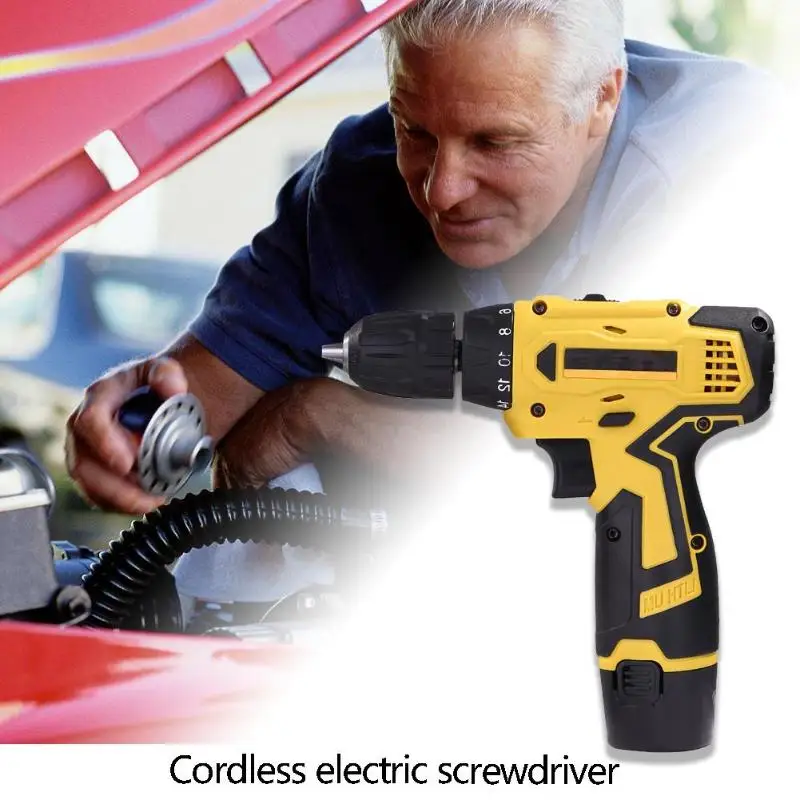 12V 18V Cordless Electric Screwdriver Rechargeable Electric Drill Lithium Battery Cordless Drill Power Tools