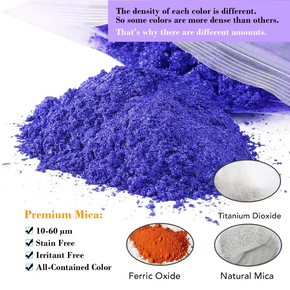 Набор Biutee из слюдяной порошковый пигмент смолы косметическая пудра цветной