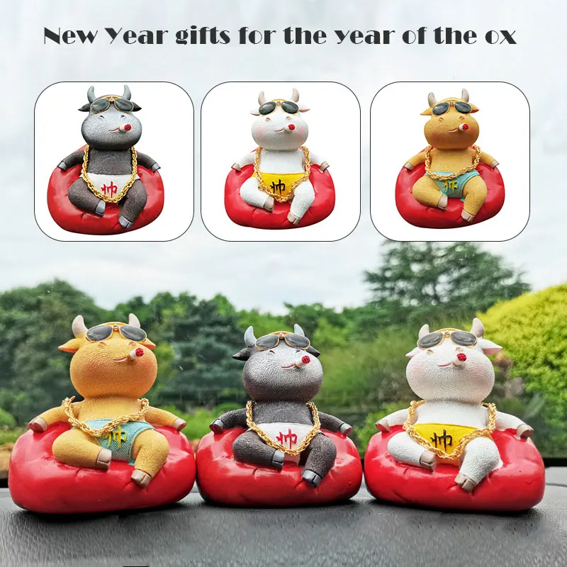 2021 год китайские зодиаки быка украшения для дома из смолы с Новым годом хорошие