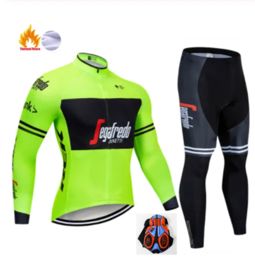 Winter Cycling Suit Зимняя Теплая Флисовая одежда для пеших и вело походов одежда для велосипеда Майо/майки для велоспорта/Одежда для горного велосипеда Ropa Ciclismo - Color: Winter Cycling Suit