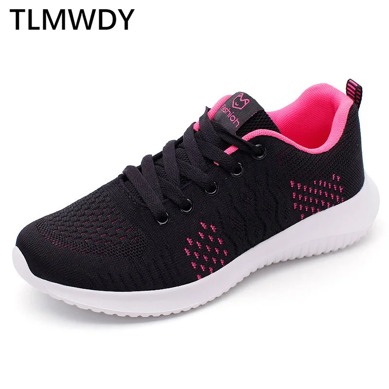 

2021 Fashion Women's Shoes Comfortable Breathable Mesh Casual Shoes Autumn Women's Lace-up Non-slip Wear-resistant Sneakers
