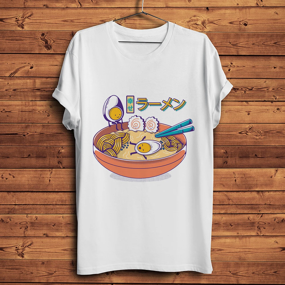 

cute Japan style lucky ramen funny tshirt men summer new white casual short sleeve t shirt unisex Harajuku streetwear tee