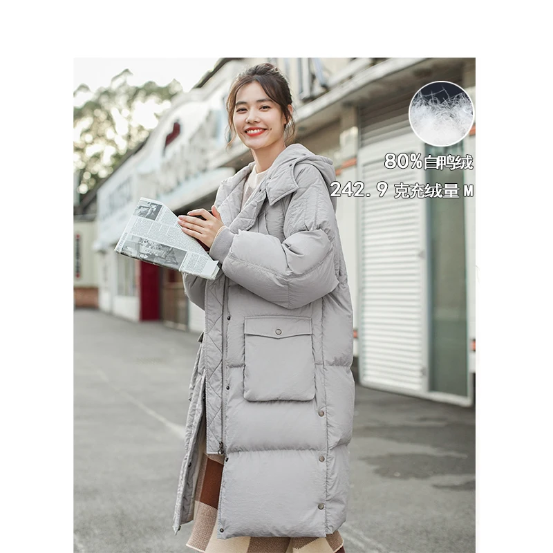 Инман 2018 Зима Новое поступление женский с капюшоном толстые Мульти Карманы