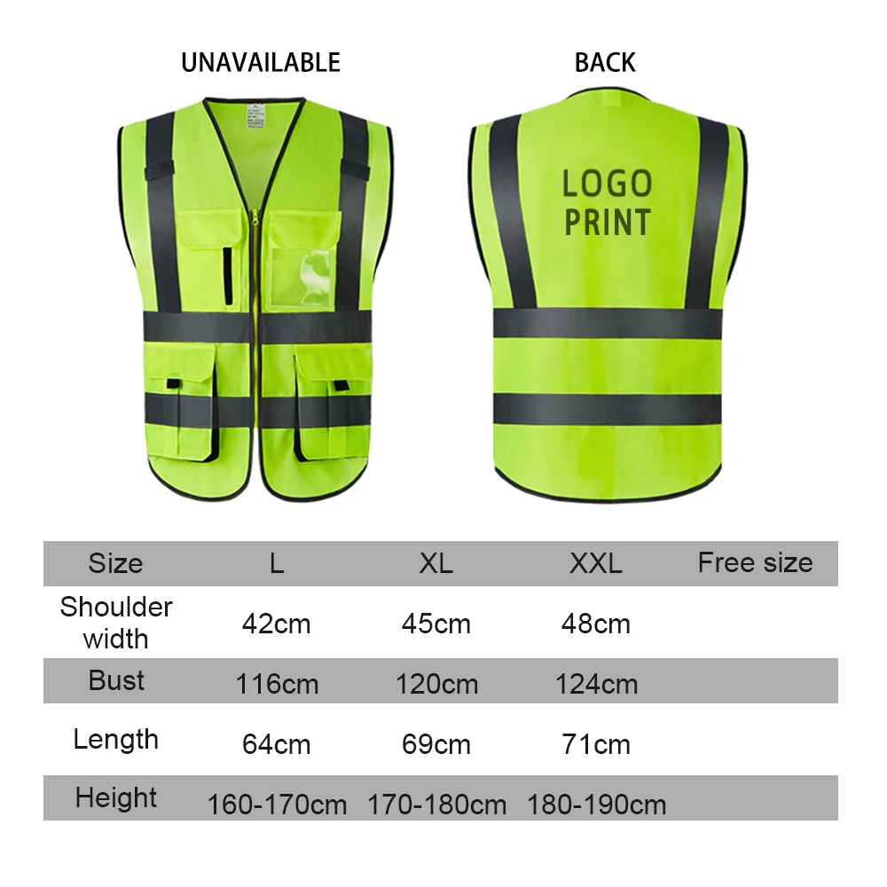 Защитная одежда Светоотражающий Жилет с высокой видимостью для работы дорожным