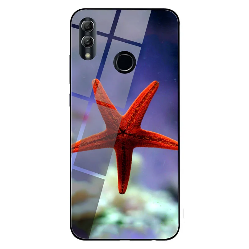 Чехол для huawei Honor 10 Lite с милым узором, Жесткий Чехол для задней крышки из стекла, чехол для huawei Honor 10 Lite, чехол для телефона, бампер, чехол, чехол