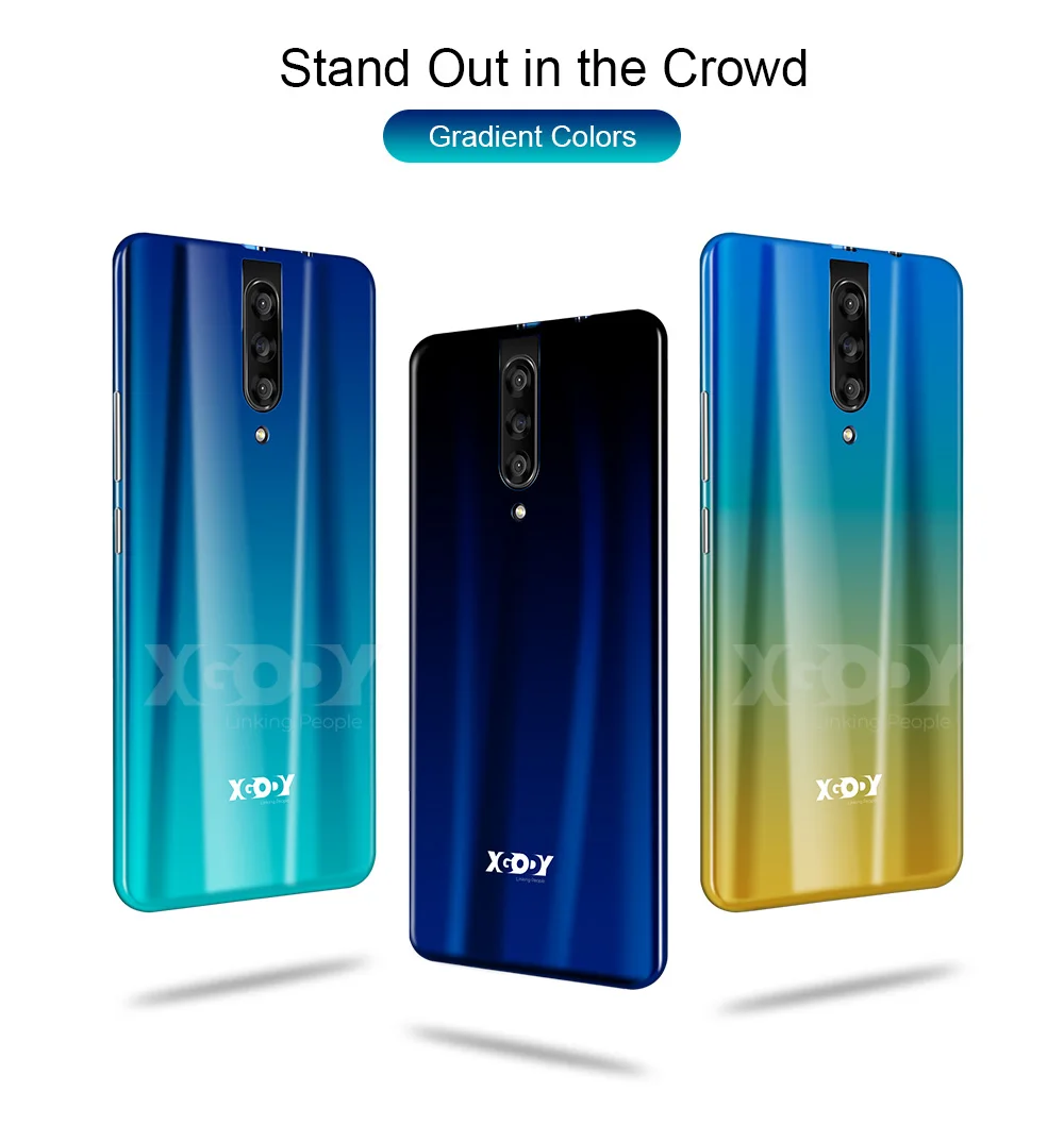 XGODY 4G смартфон с двумя sim-картами 5," 18:9 Android 9,0 2 Гб ОЗУ 16 Гб ПЗУ MTK6737 четырехъядерный процессор 5 Мп камера 2800 мАч WiFi мобильный телефон