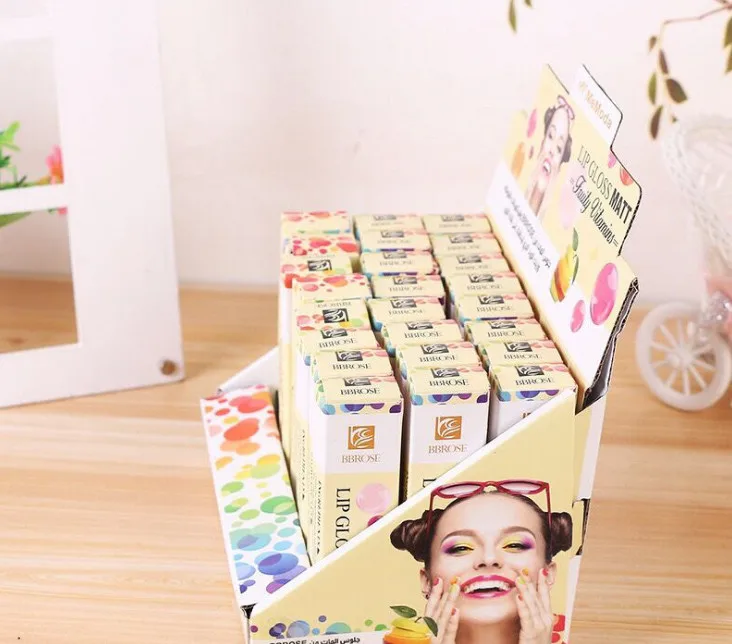 УФ стойкая CMYK/PMS печать блеск для губ упаковка бумажные коробки упаковки