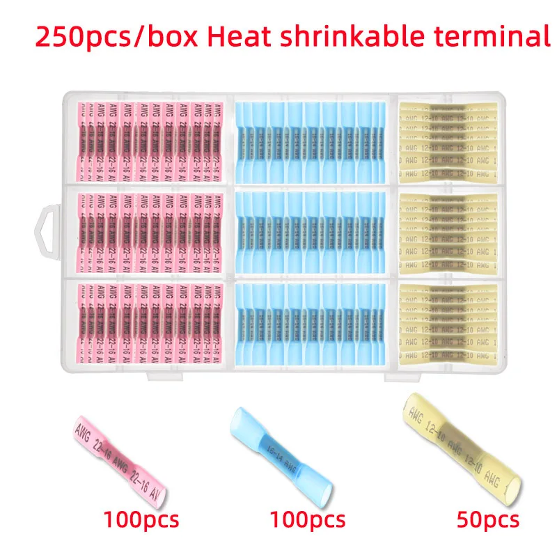 Heat shrinkable connector waterproof wire and heat sheath with stripper|Терминалы| |