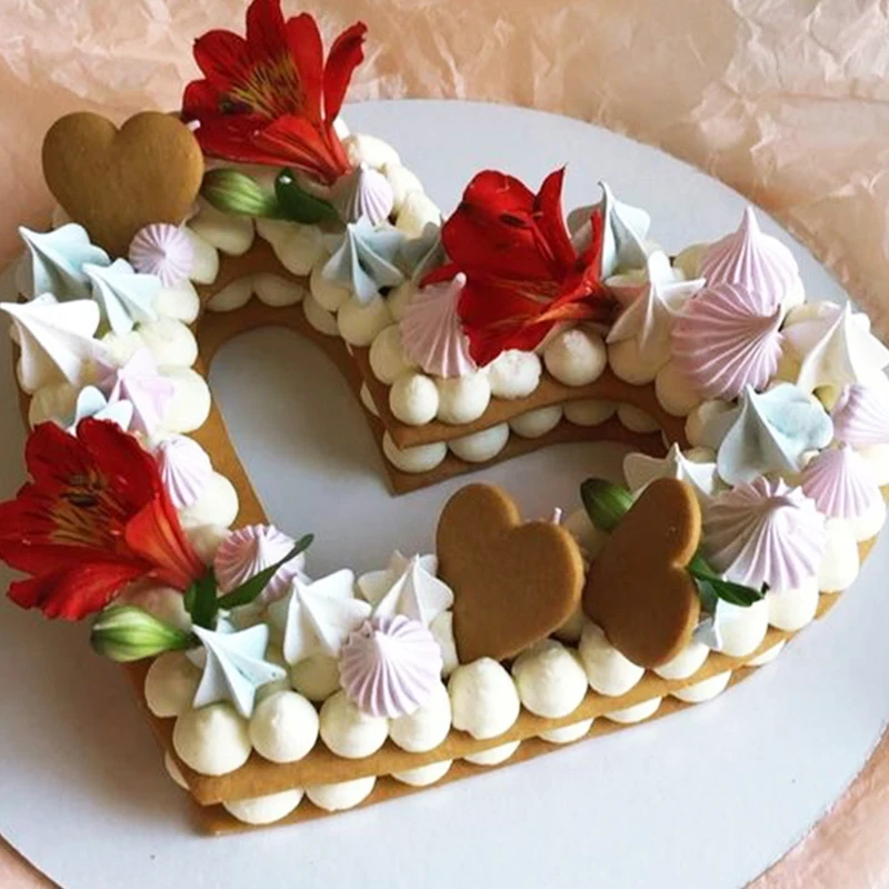 Форма для торта в форме сердца 3 шт. инструменты украшения тортов кондитерский