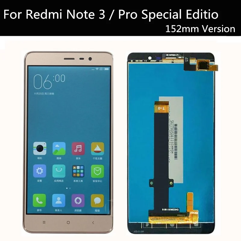 152 мм для Xiaomi Redmi Note 3 Pro ЖК дисплей + сенсорный экран инструменты Note3 Prime Special Edition