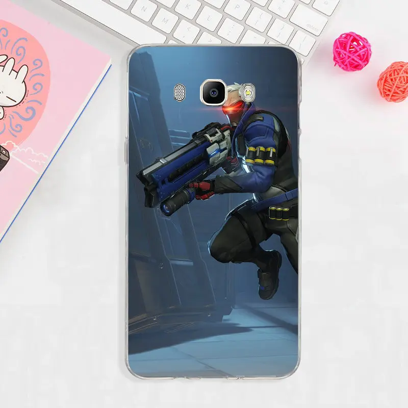 Солдат 76 Overwatchs герой OW мягкий чехол для телефона samsung Galaxy Note на возраст 2 3 4 5 8 9 10 A10