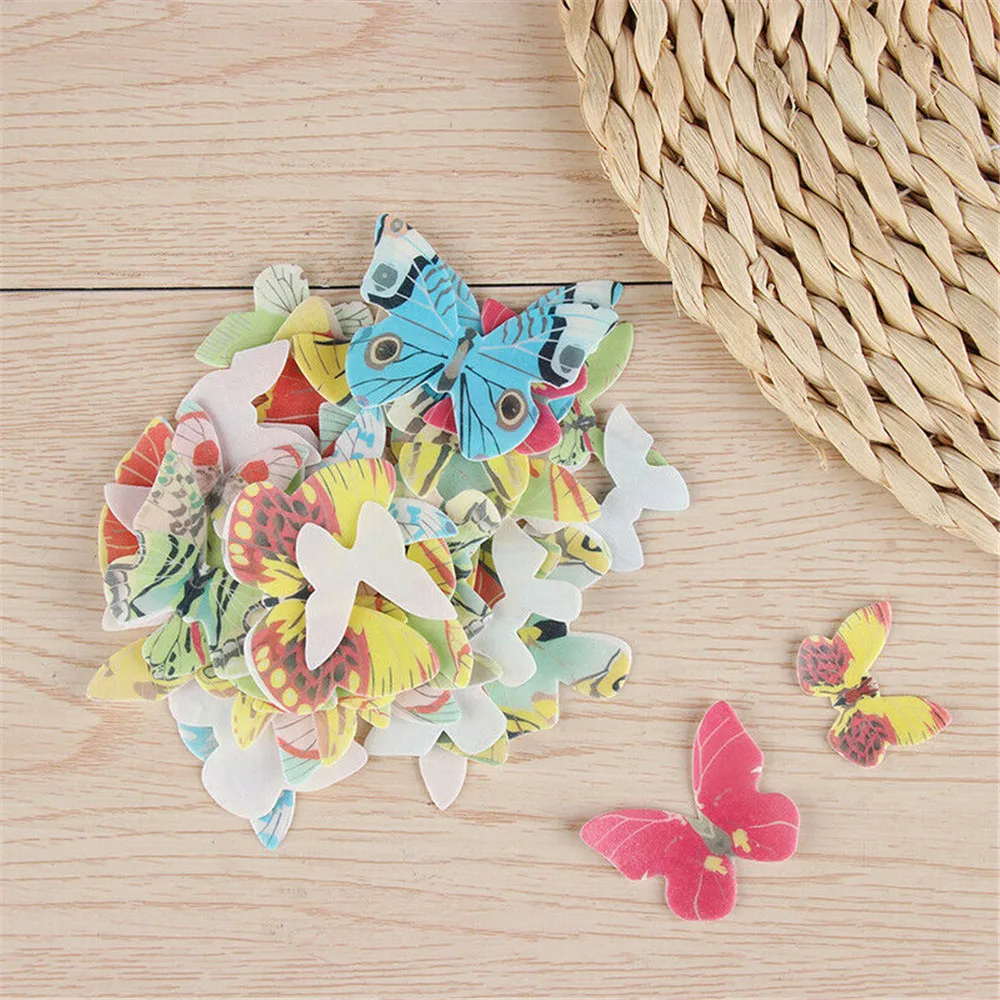 42 шт Смешанные бабочка съедобные клейкий вафли рисовая бумага для