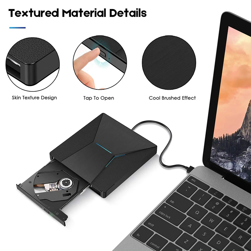USB 3 0 Тип C Внешний DVD RW Регистраторы привод Оптический CD Встроенная память плеер