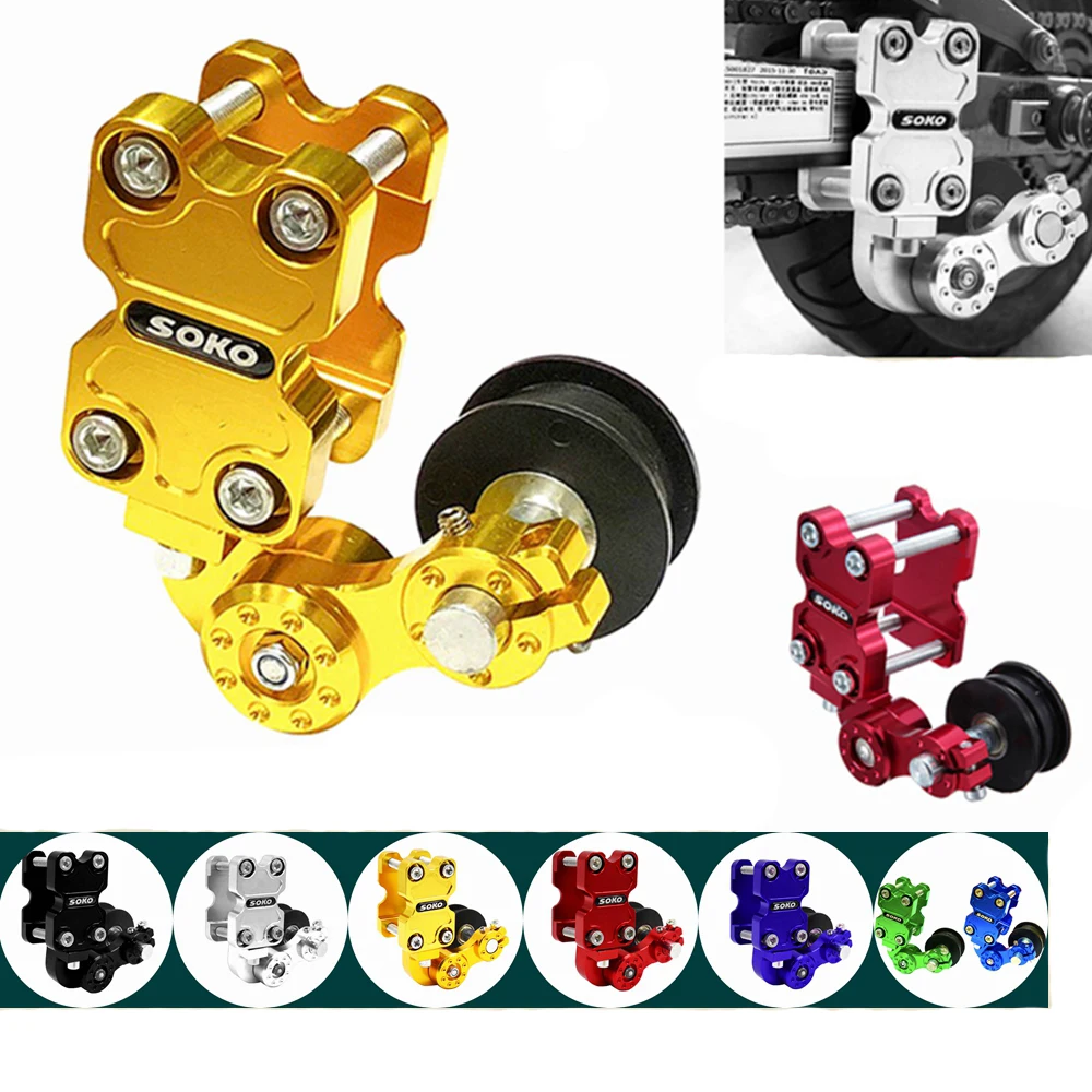 

Universal Motorcycle Modified Accessories Aluminum Brand New Adjuster Chain Tensioner Wheel Chain Automatic Regulator 5 colors