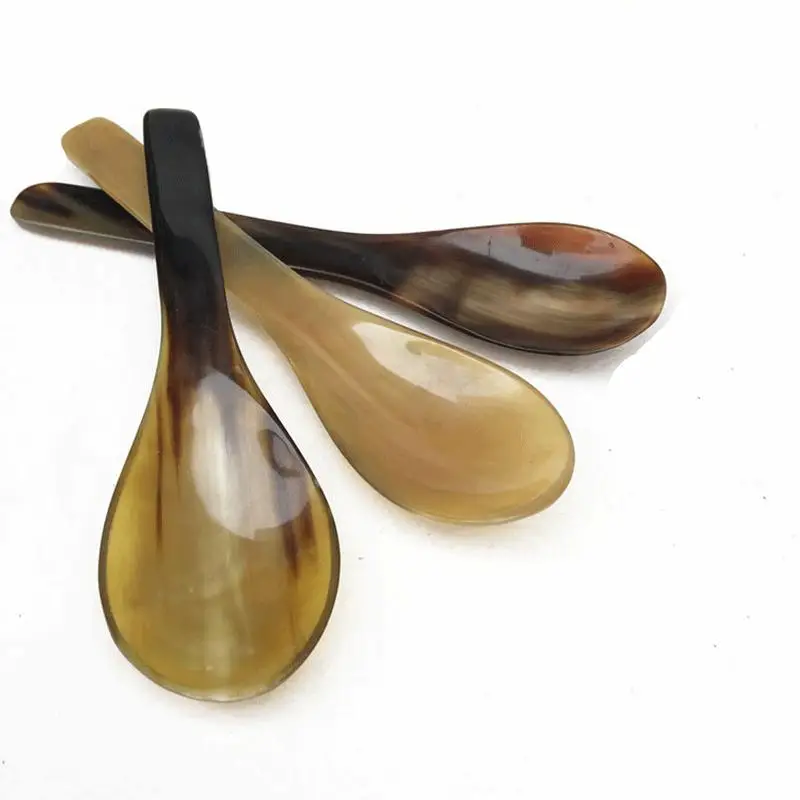 

1Pc Natural Croissant Spoon Eco-Friendly Soup Dessert Home Decor Gift Kitchen Tool Coffee Spoon Dinnerware Wholesale 16*4Cm