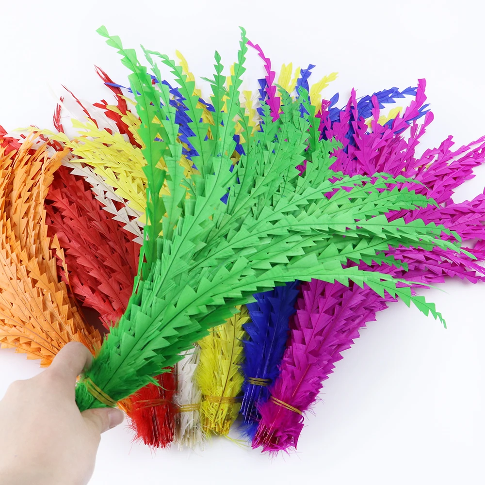 20 шт./лот окрашенные петушиные хвостовые Шлейфы зубчатая форма Куриные перья 25 40
