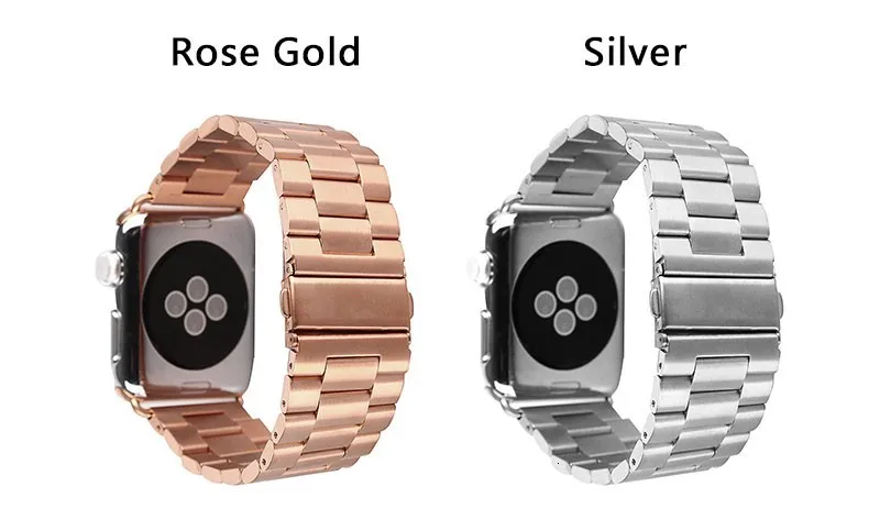 Металлический браслет из нержавеющей стали для apple watch 44 мм 40 мм 42 мм 38 мм iWatch 5 4 3 ремешок черный золотой серебряный Ремешки для наручных часов для мужчин 38 мм 42 мм