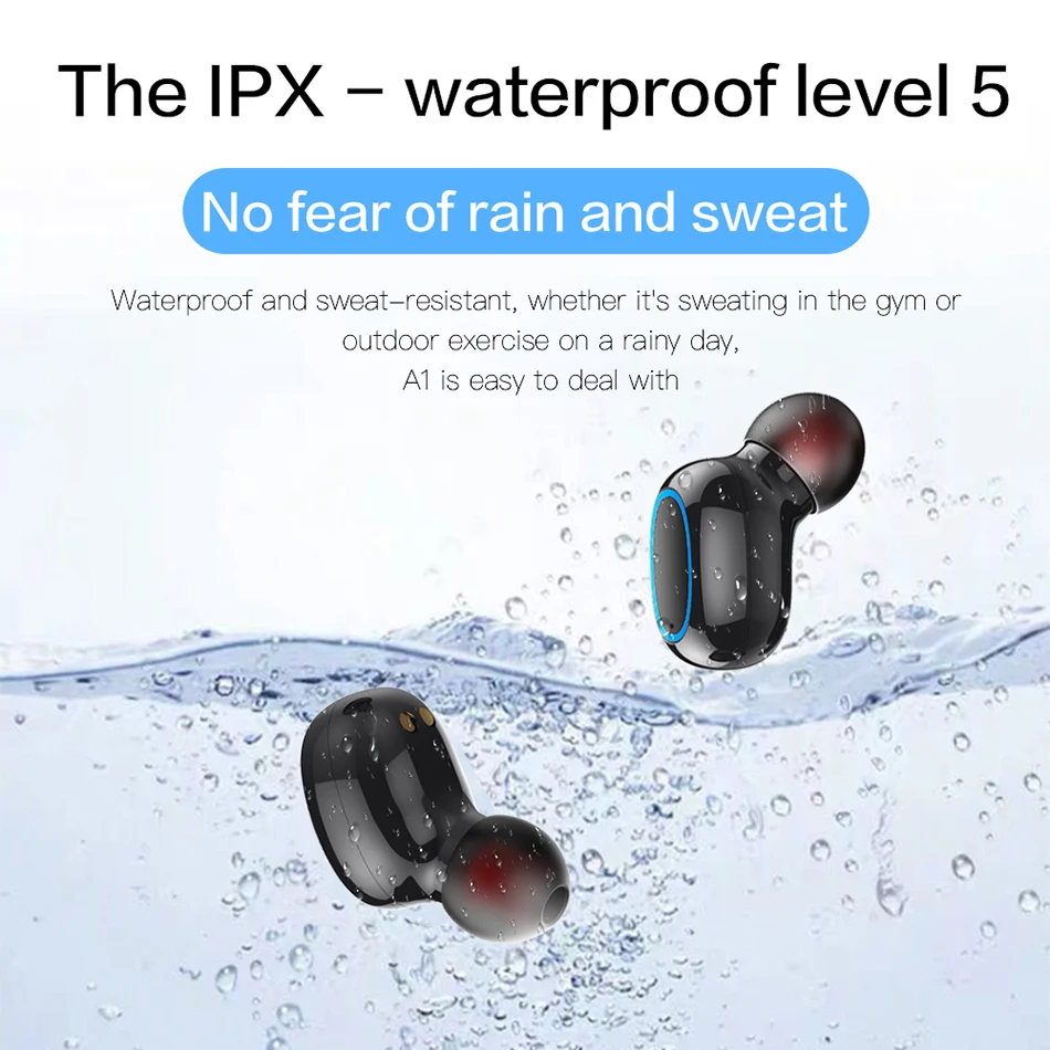 Наушники вкладыши TWS с 5 0 bluetooth Беспроводные наушники микрофоном A2 беспроводная