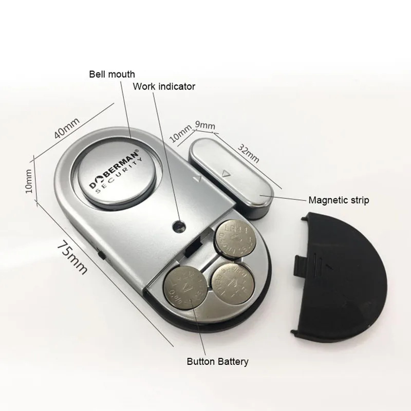 

Wireless Door Window Magnetic Sensor Detector Alarm Alert Siren for Smart Home House Security FEA889