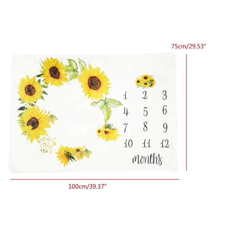

Baby Milestone Blanket Baby Photography Props Blanket Newborn 12 Monthly Photo Props Background Blanket for Shooting