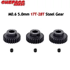 3 шт. M0.6 5,0 мм 17T 18T 19T 20T 21T 22T 23T 24T 25T 26T 27T 28T стальной Шестеренчатый мотор комплект для радиоуправляемого автомобиля 18