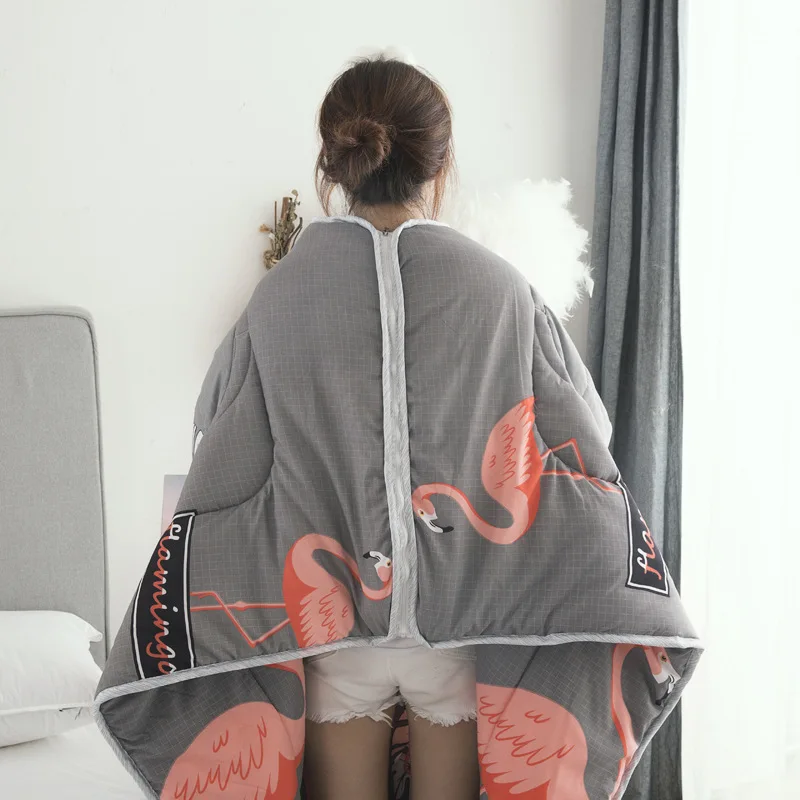 Новое Многофункциональное теплое одеяло ленивый Ins чистый красный с тем же