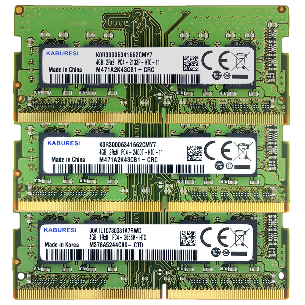 Оперативная память для ноутбука Kaburesi DDR4 4 Гб 2400 МГц низкое напряжение 1 2 в Sodimm|laptop