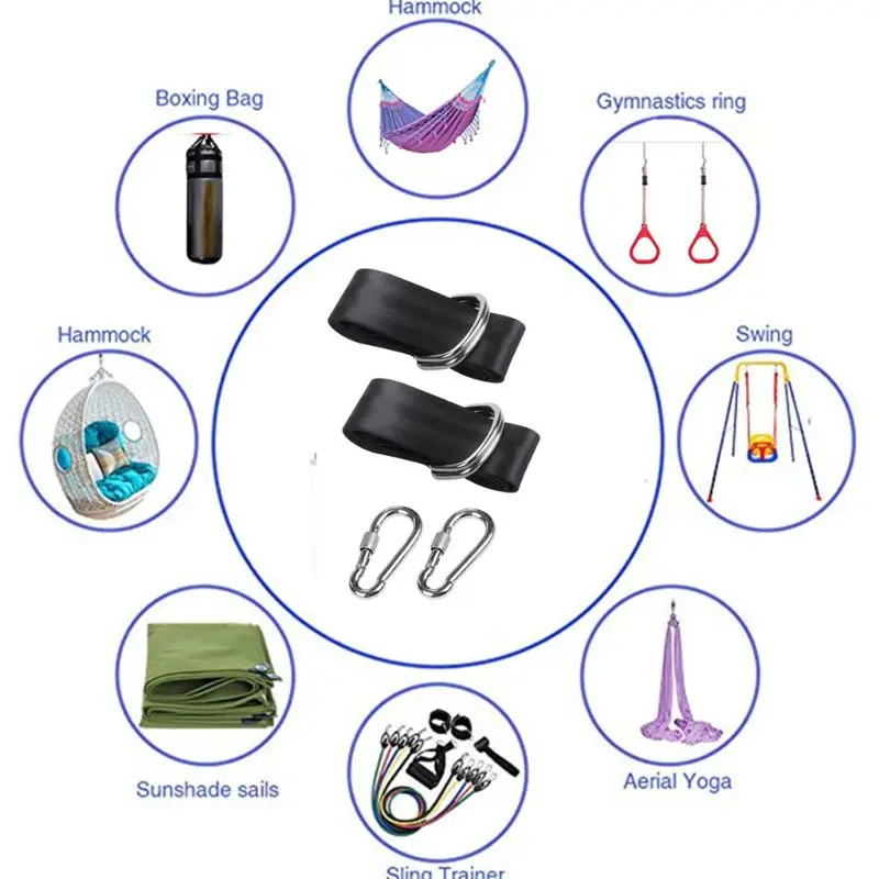 Висячие ремешки для дерева набор удерживает дополнительные длинные 2000 фунтов с