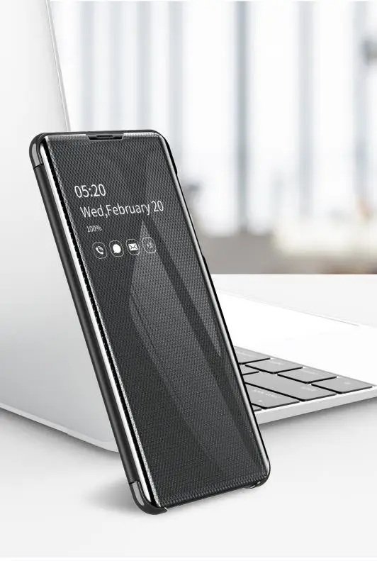 Для samsung Galaxy A50 A70 A30 A750 A7 зеркальный флип-чехол для макияжа тонкий модный умный чехол для мобильного телефона