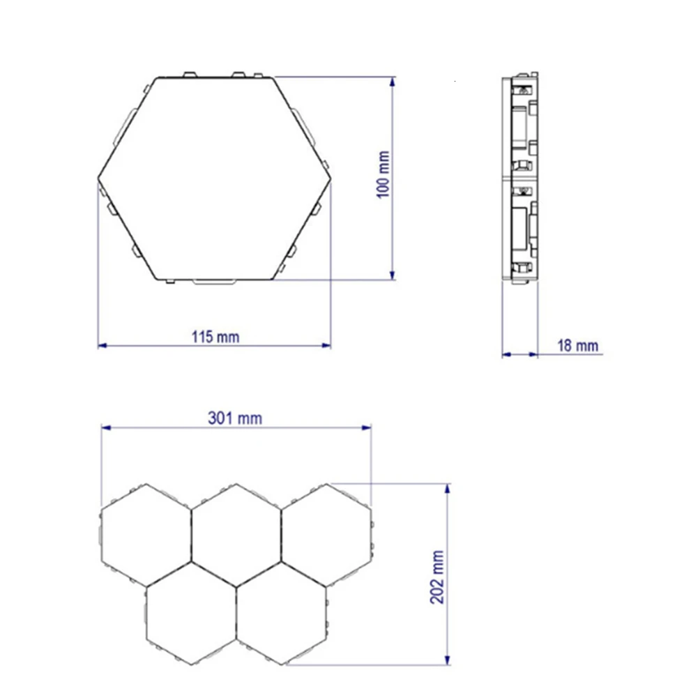 3 10 шт. Квантовая лампа шестигранные лампы модульный сенсорный светильник