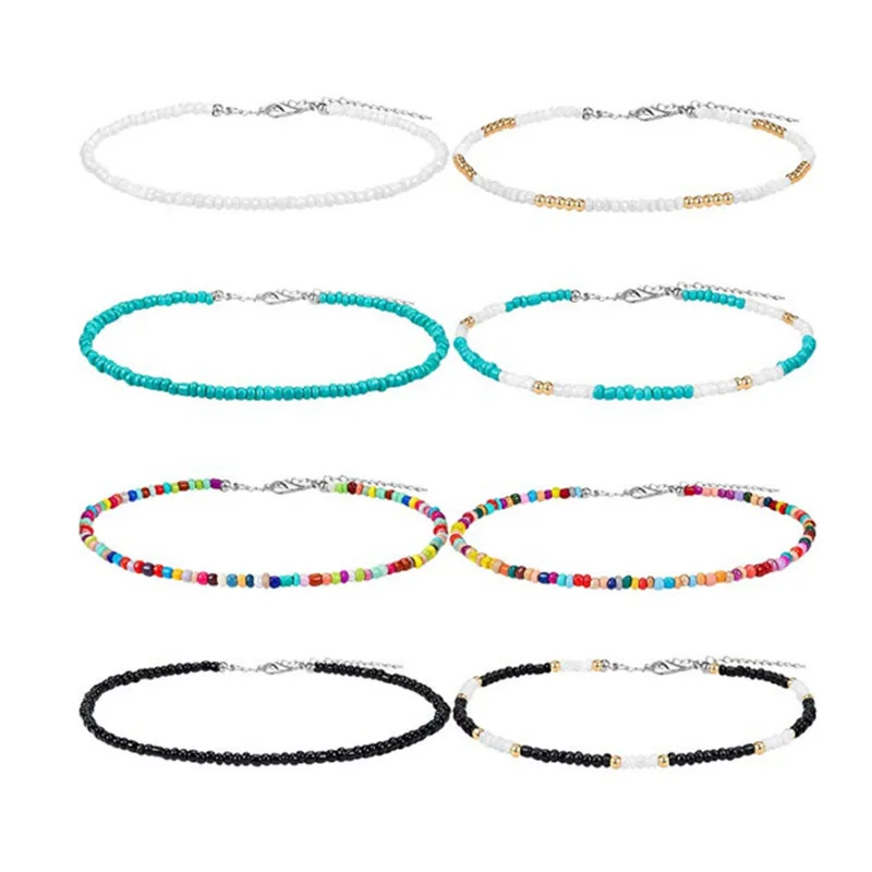 Богемное женское модное универсальное разноцветное ожерелье ручной