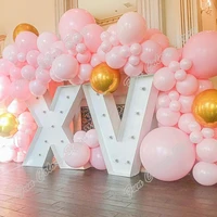 109pcs macaron pink wedding kid birthday party background baby shower 4d gold holiday events decoration balloon garland arch kit