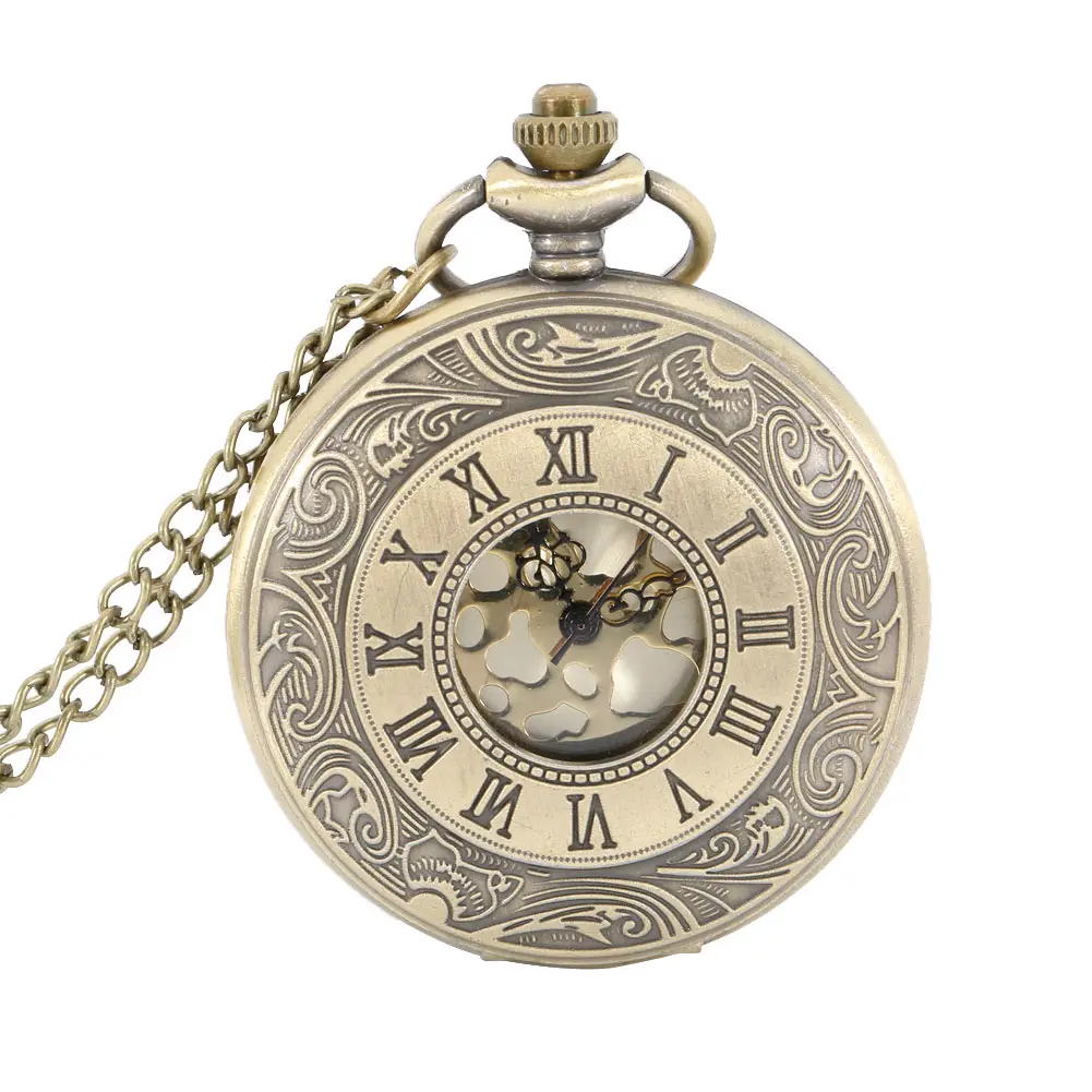 Винтажные кварцевые карманные часы в античном стиле с римскими цифрами, круглый чехол, подвеска, ожерелье, цепочка, часы, подарки d88
