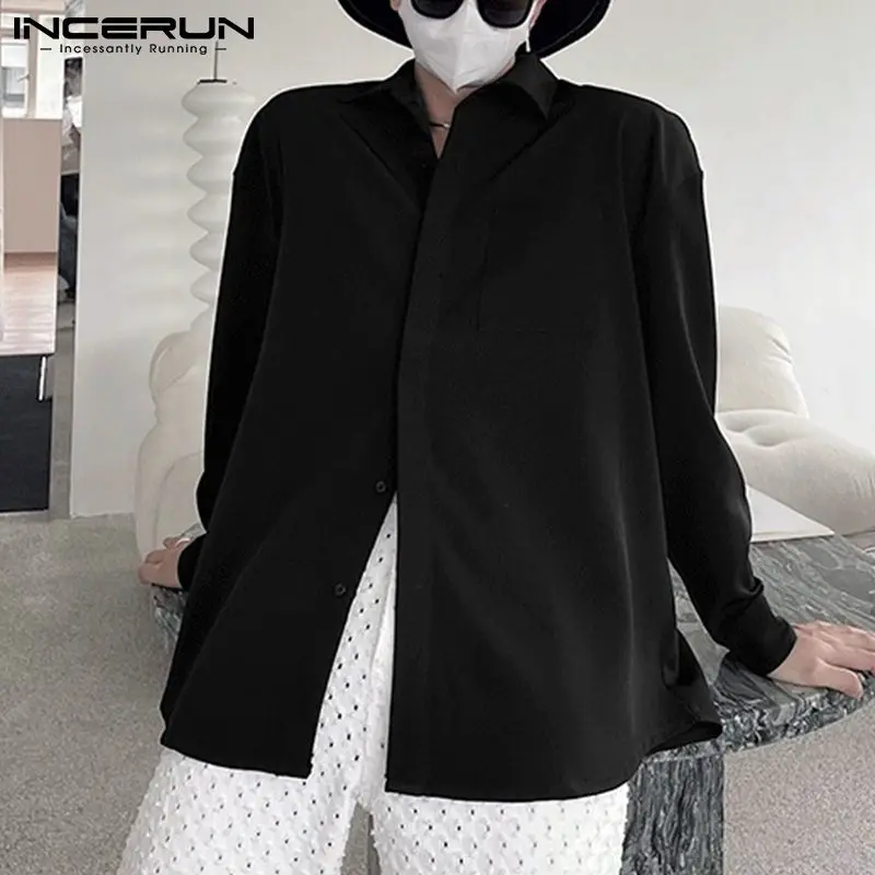 

Sexy Leisure Men's Long Sleeves Shirts Comeforable Shirts Loose Leisure Back Floral Accessories Blouse S-5XL INCERUN Tops 2021