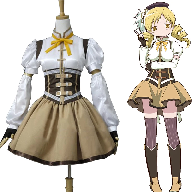 Фото Костюм Tomoe Mami для косплея Puella Magi Madoka Magica Tomoe Mami, костюм для косплея, униформа для карнавала, одежда для вечеринки в стиле аниме, костюмы и парик... №4