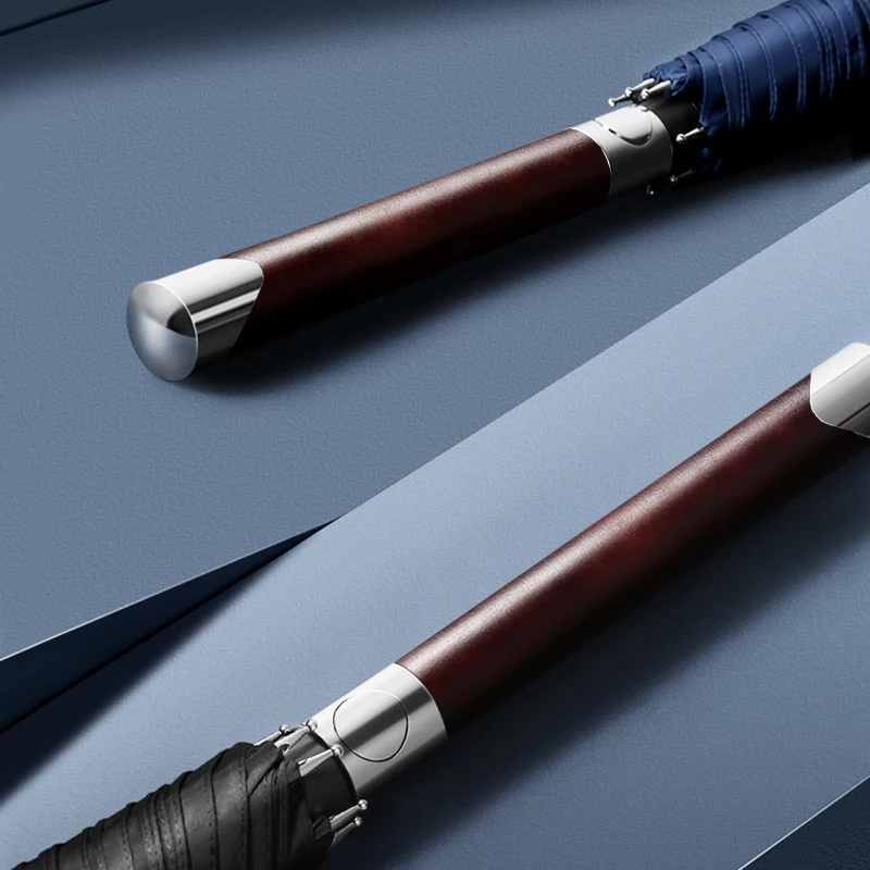 Economici Ombrello Dritto Retrò Automatico Impermeabile Esterno Antivento Forte Manico Lungo Ombrello Da Pioggia Uomo Parapluie Rain Gear DF50YS