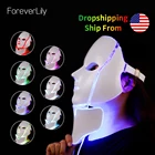 7 цветов светильник светодиодный маска для лица с омоложением кожи шеи уход за лицом лечение красоты Лечение Акне Отбеливающий инструмент для терапии