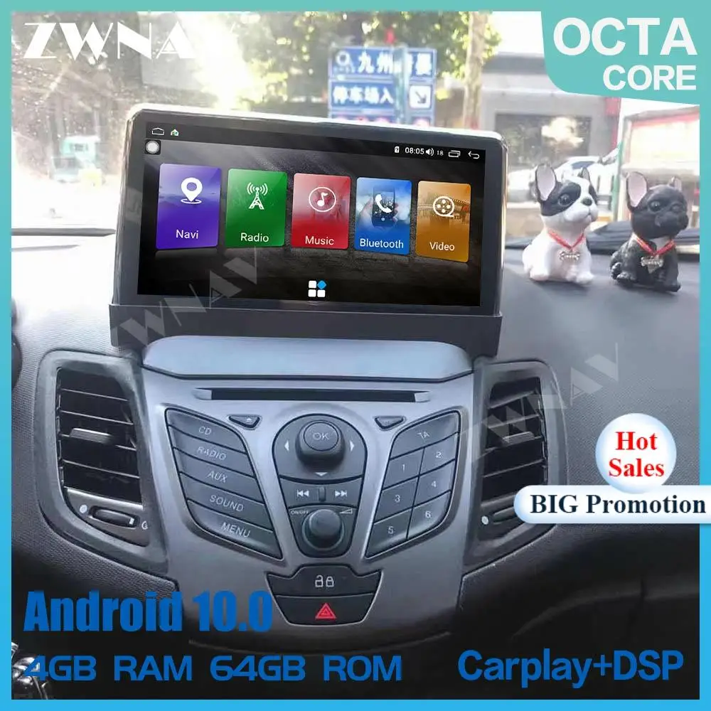 DSP Carplay Android 10 экран мультимедийный плеер для Ford Ecosport 2009-2013 GPS навигация Авто Аудио