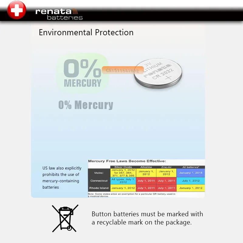 Бесплатная доставка! Оригинальные Высокопроизводительные батарейки RENATA 100
