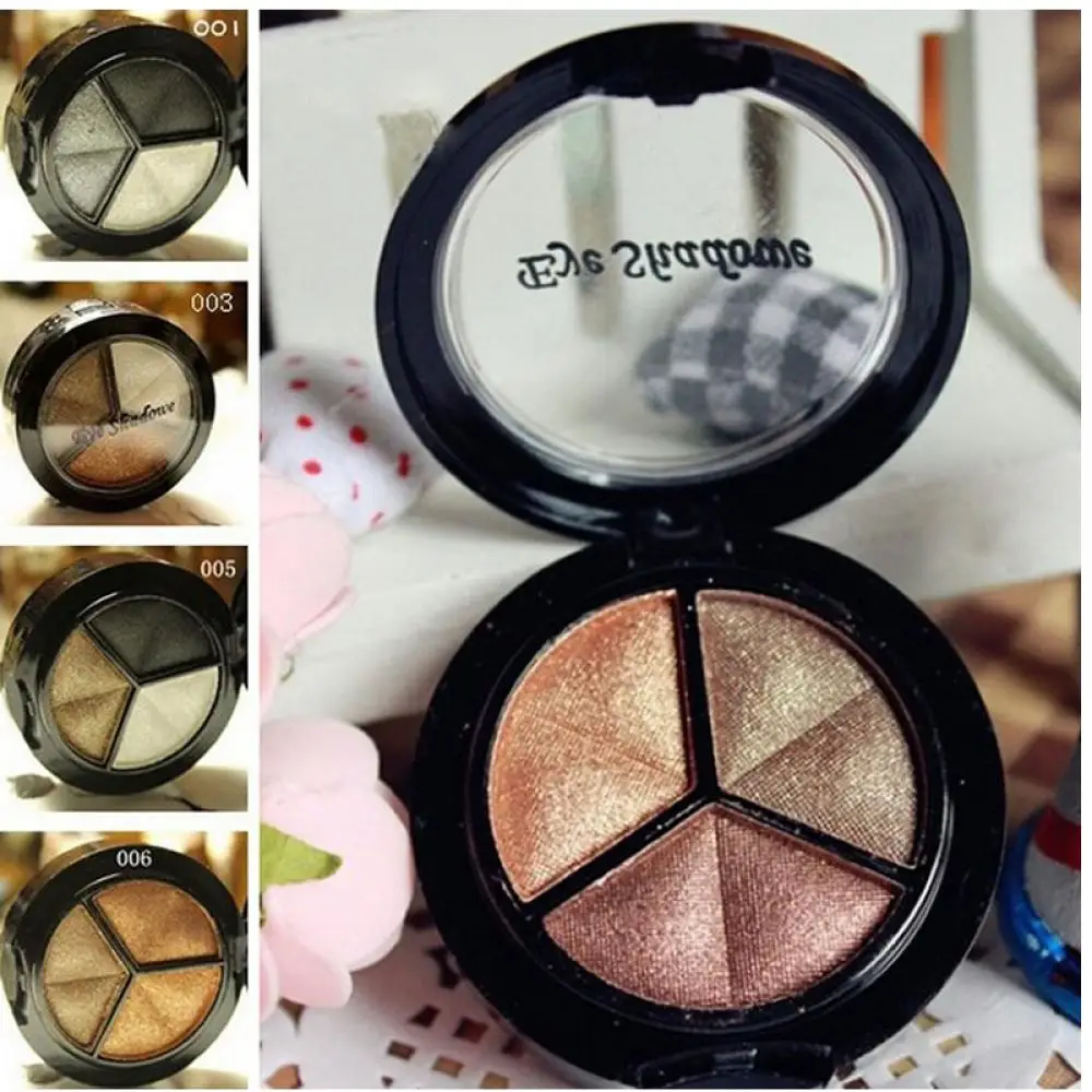 3 цвета Для женщин тени для век палитра создания дымчатого матовые Палитра