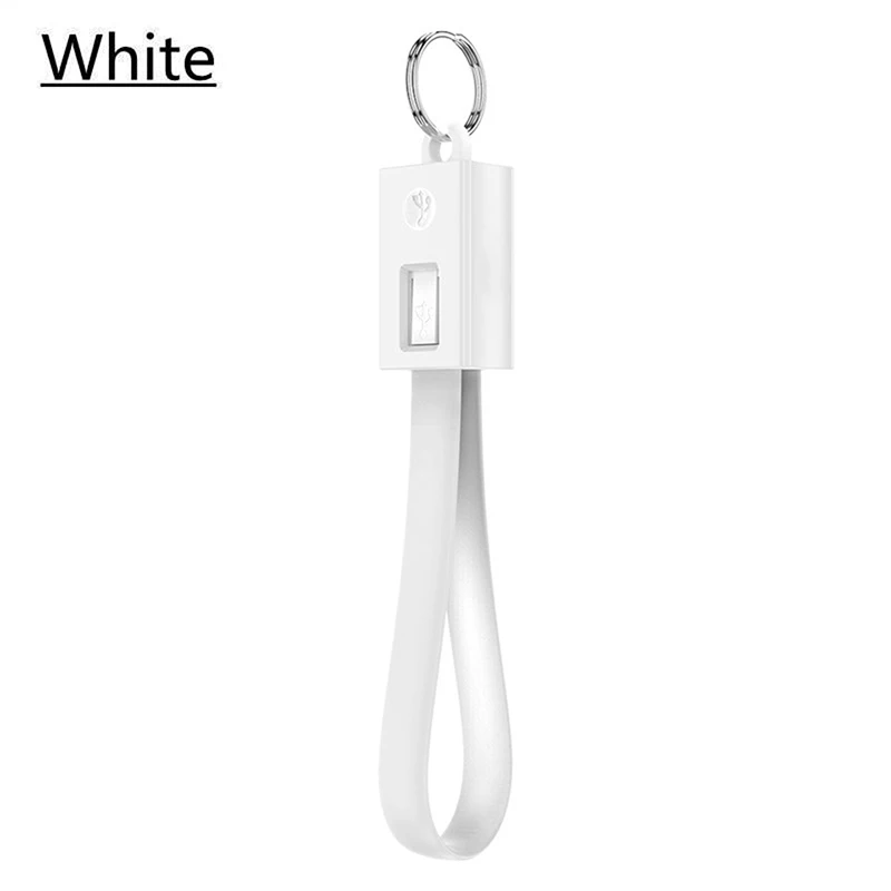 White Шнур USB кабель для Iphone type C Micro USB C кабель для зарядки брелок многофункциональный Радужный кабель для синхронизации данных - Цвет: White