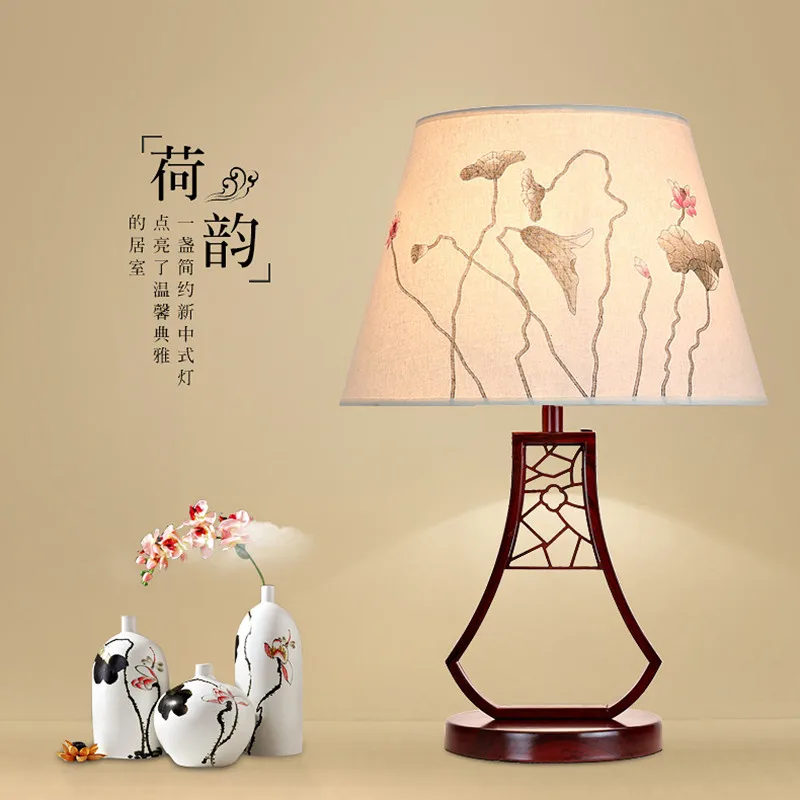 Винтажные железные настольные лампы в китайском стиле, современные креативные тканевые светодиодные светильники с сенсорным выключателем для прикроватного столика, фойе и студии, JX006 Винтажные железные настольные лампы в китайском стиле, современные креативные тканевые светодиодные светильники с сенсорным выключателем для прикроватного столика, фойе и студии, JX006
