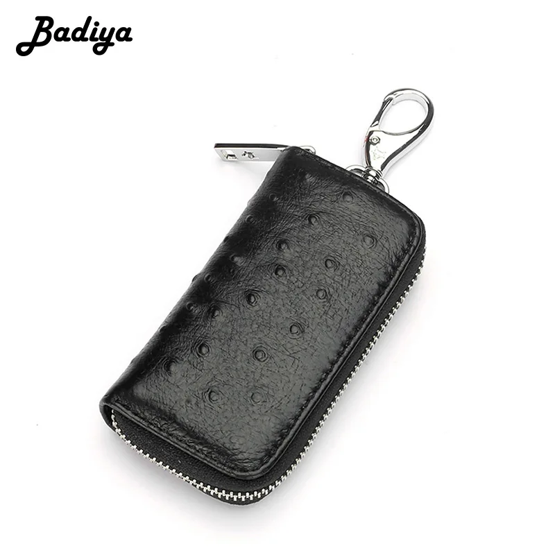 Модный кошелек для ключей сумка автомобильных из натуральной кожи чехол с узором