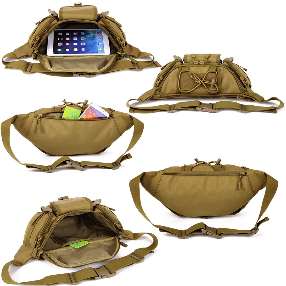 Tactical Waist Portable Fanny Outdoor Hiking Travel Large Army Bag Military for Daily Life Cycling Camping | Спорт и развлечения