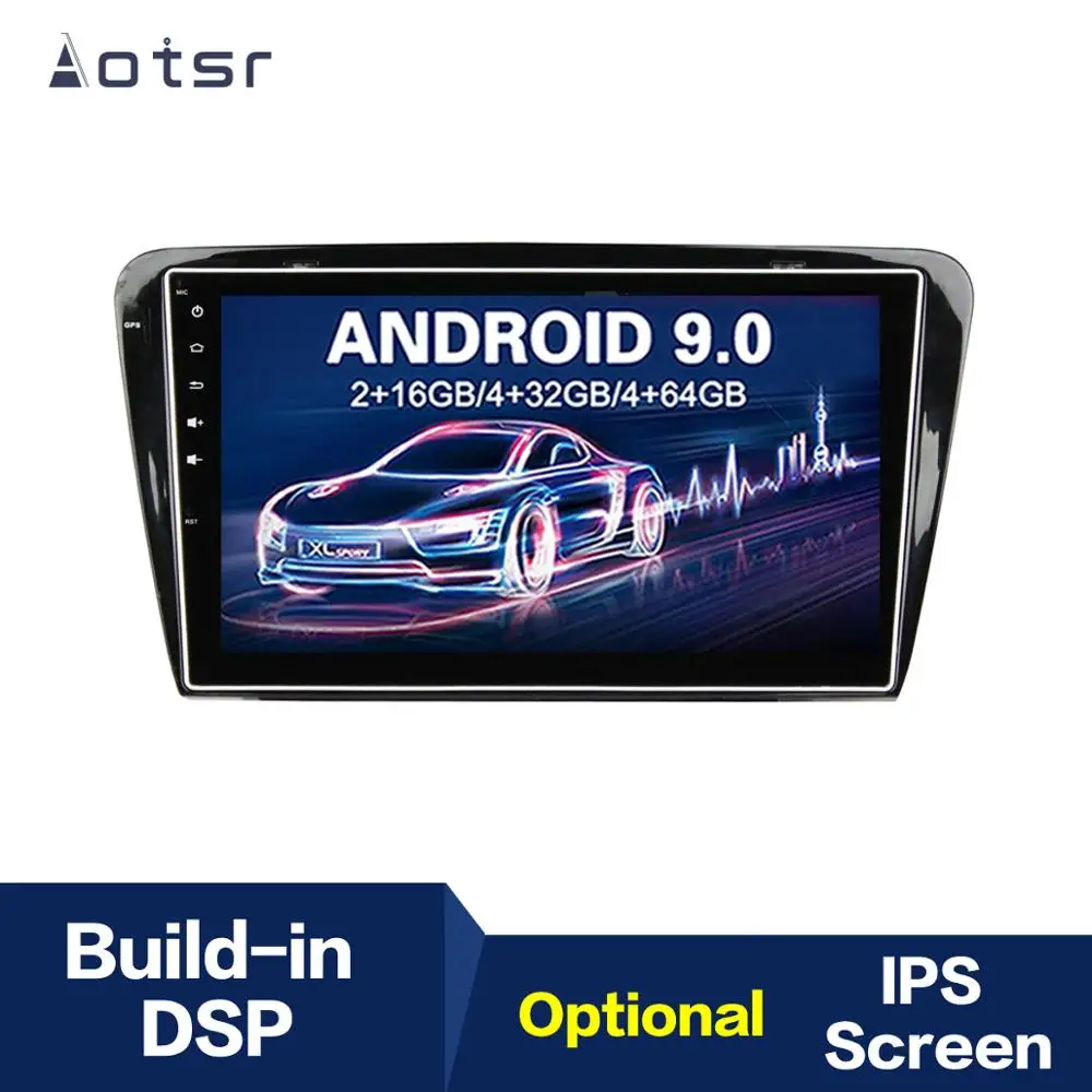 Android 9 4 + 64G DSP ips Автомобильный плеер gps навигация для SKODA Octavia 2014 2015 мультимедийный