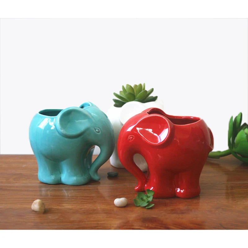 1 шт. миниатюрный керамический горшок в виде слона для суккулентов | Дом и сад