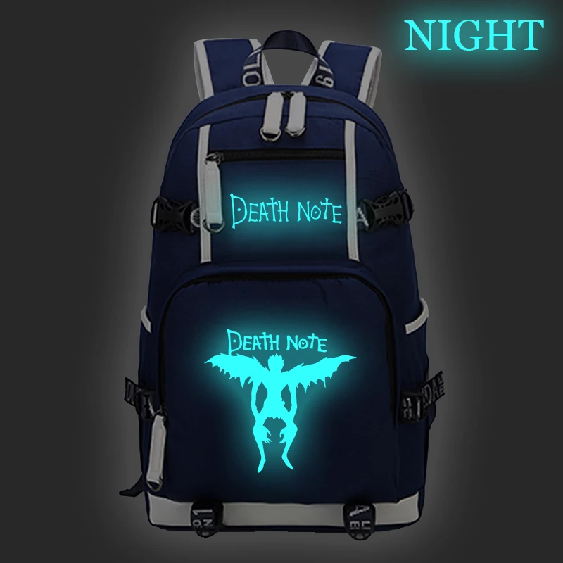 Japan Anime Death Note Printing Backpack Teens Kids Boys Girls School Bags Children Laptop Luminous Travel Bag | Багаж и сумки