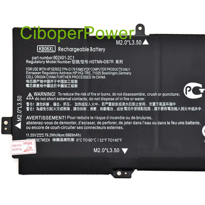 Оригинальный качественный аккумулятор KB06XL для X360 15-BL002XX HSTNN-DB7R 902499-855 902401-2C1 TPN-Q179 |